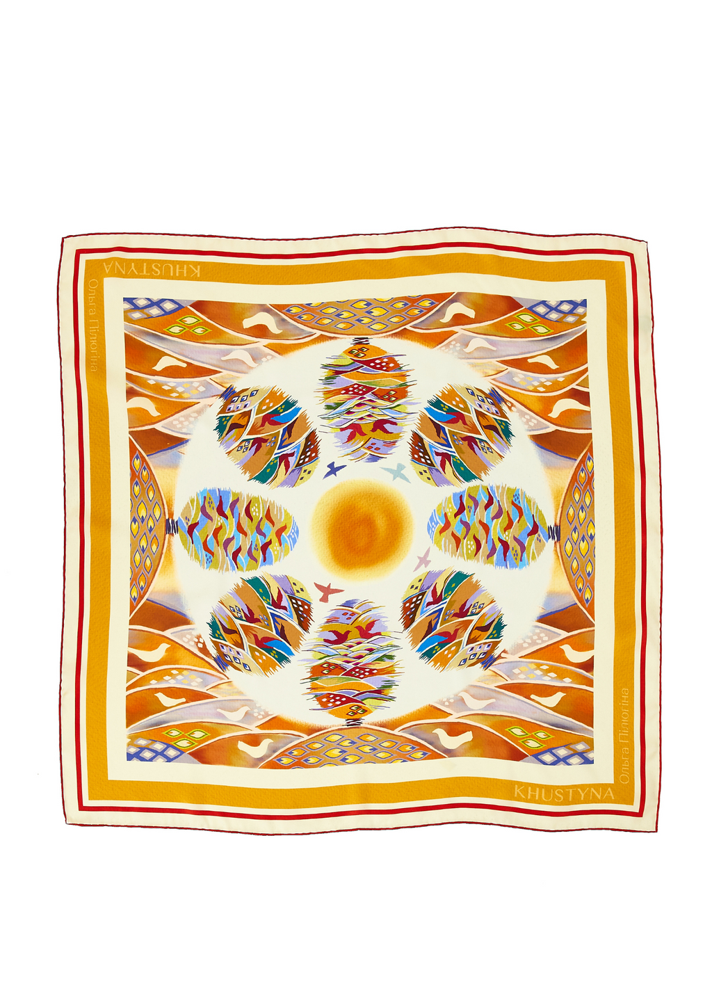 Sciarpa di seta - Ukrainian black wheat