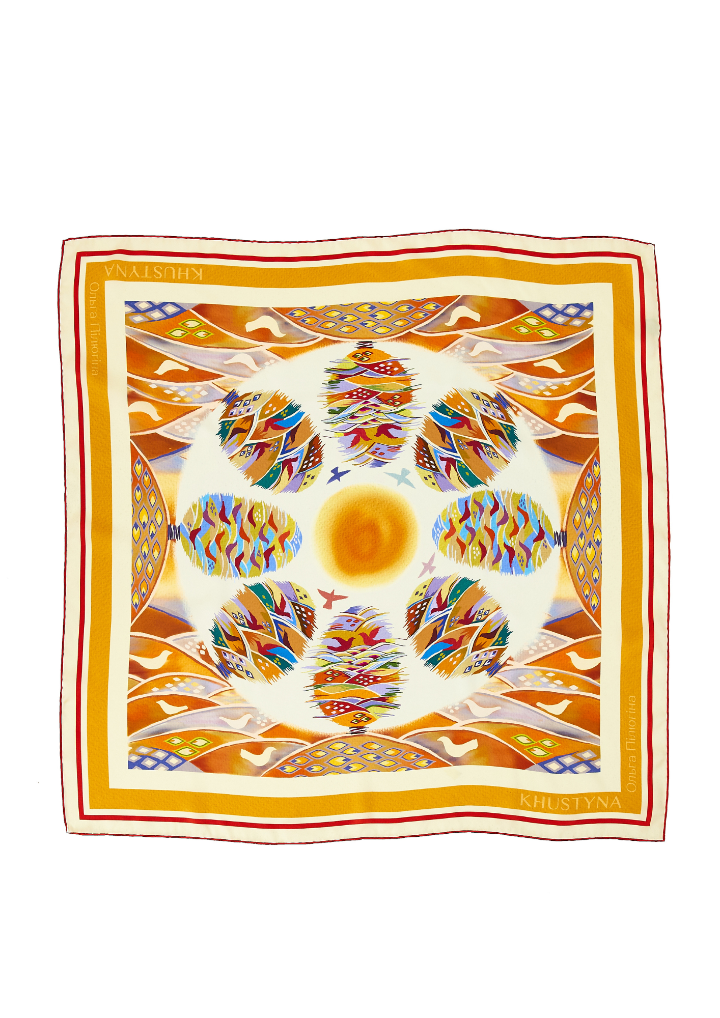 Seidenschal - ukrainischer schwarzer Weizen