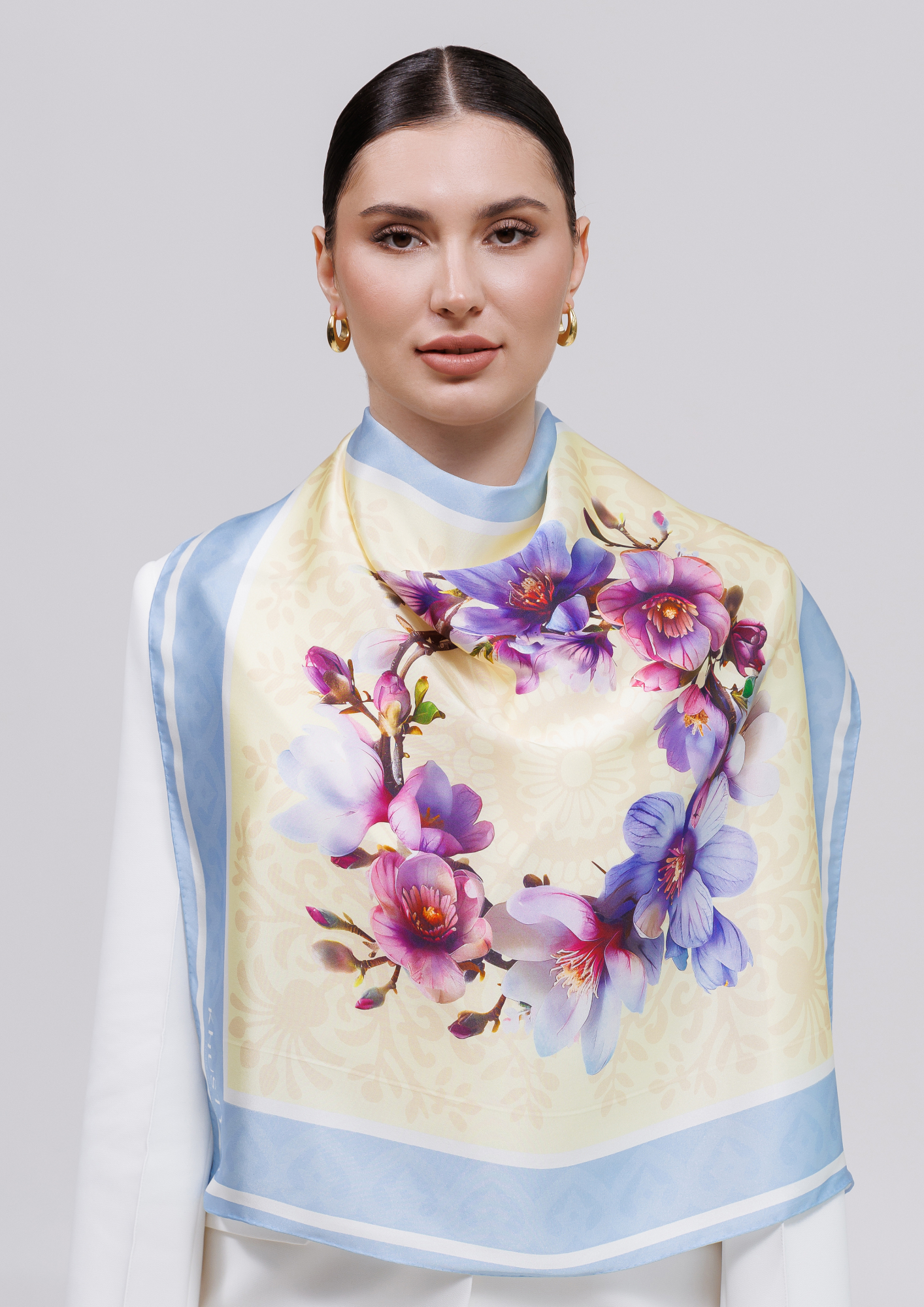 Silk scarf - Ukrainian primrose