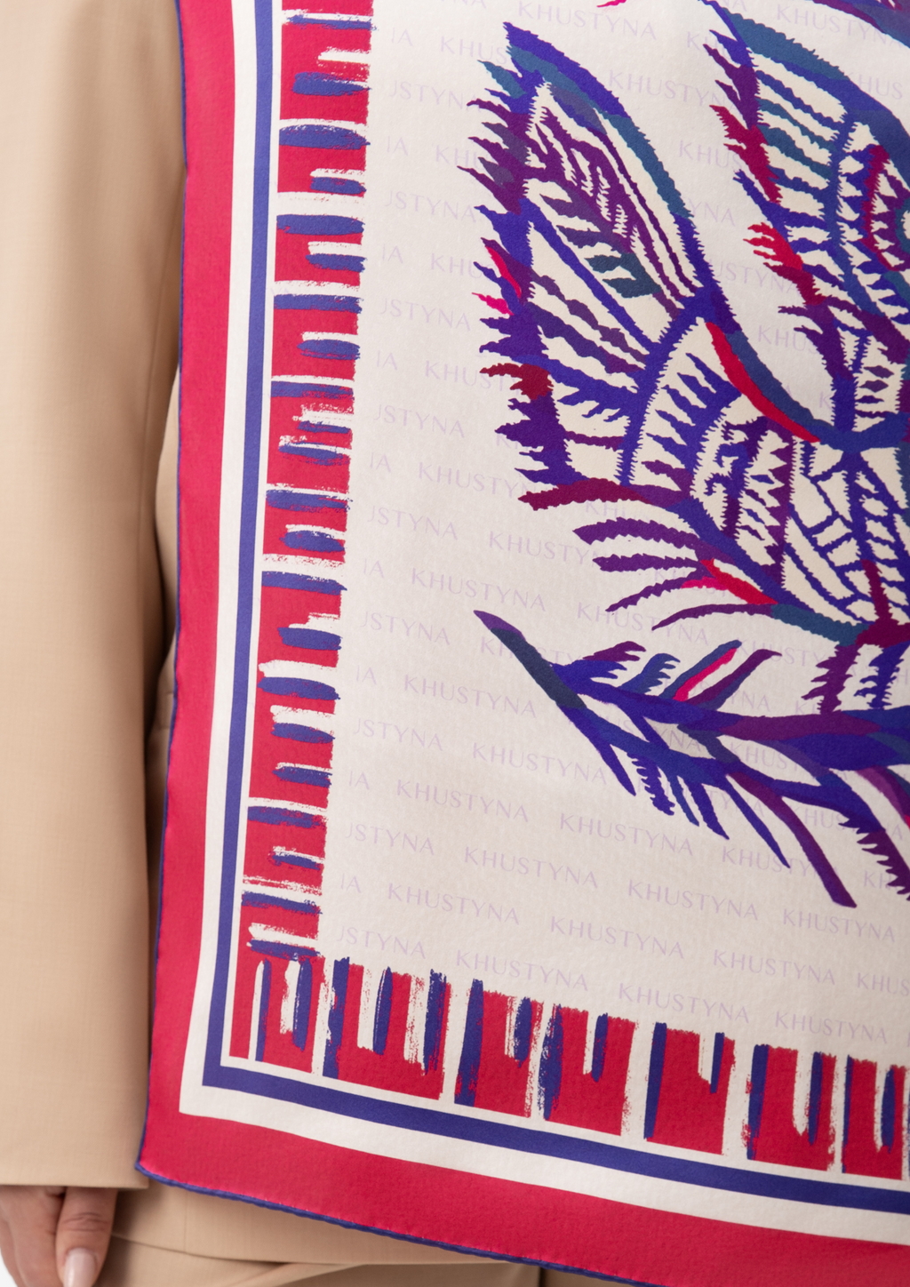 Foulard en soie - Blé noir ukrainien