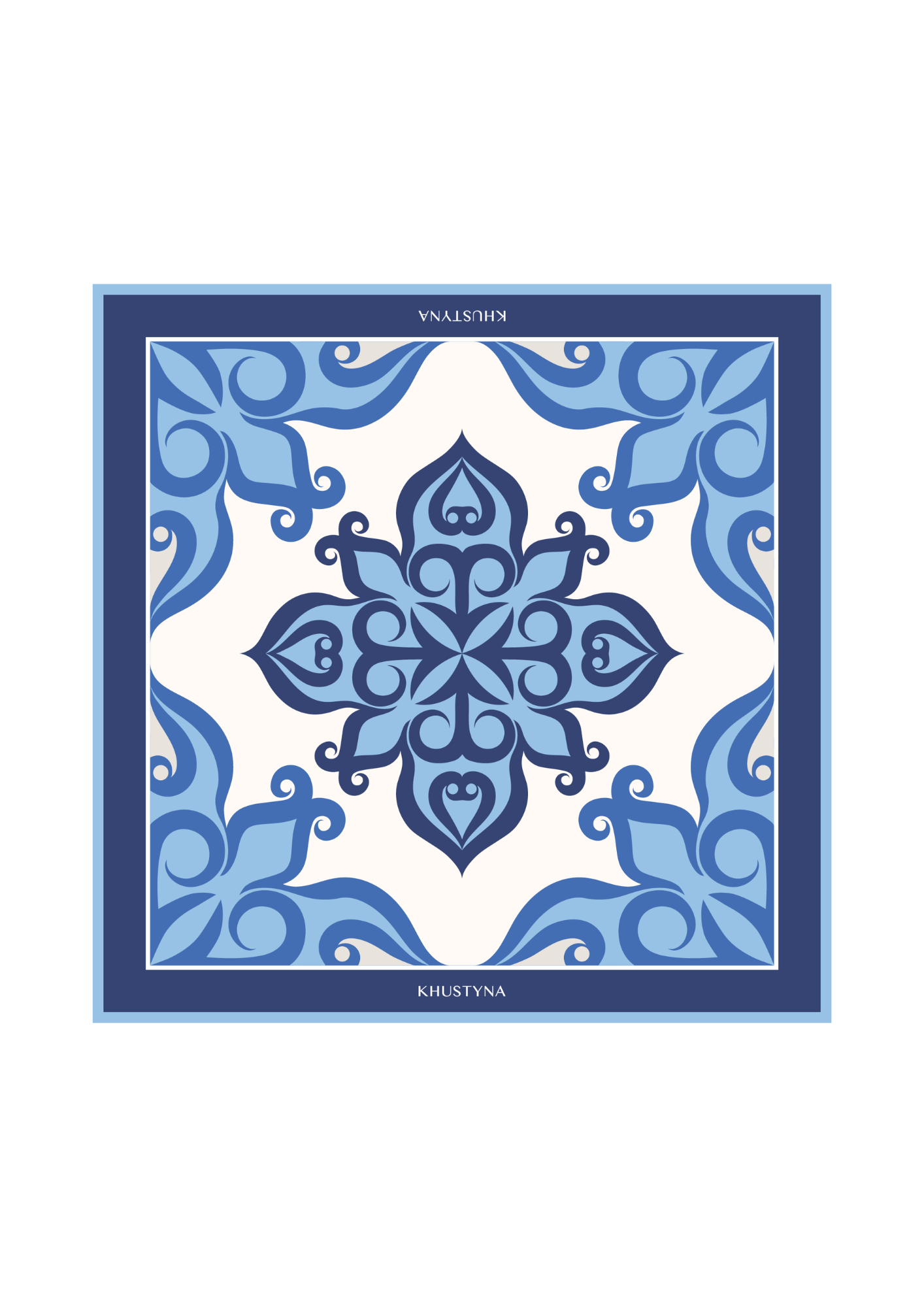 Seidenschal - ukrainischer schwarzer Weizen