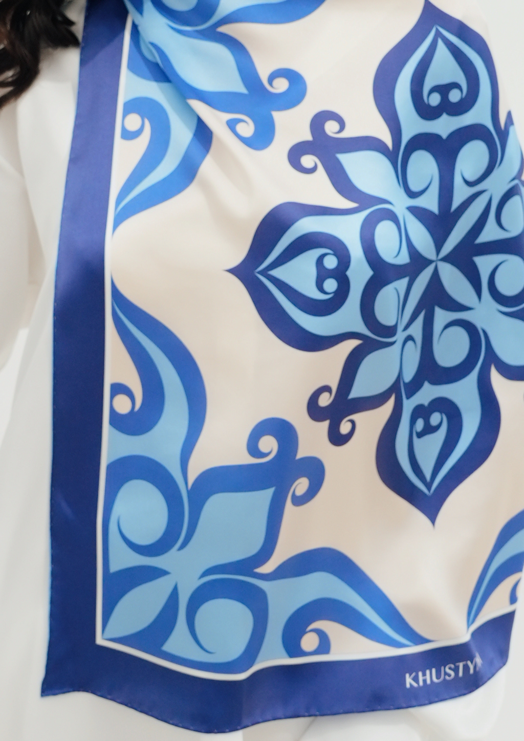 Silk scarf - Aquamarine