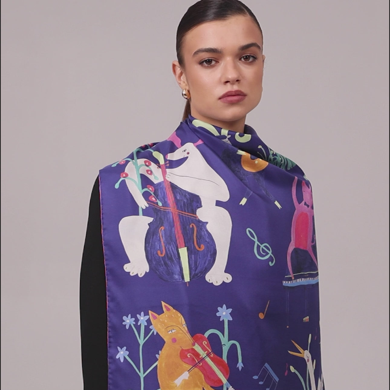 Sciarpa di seta - Ukrainian black wheat