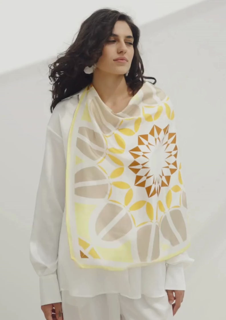 Silk scarf - Solar Kaleidoscope