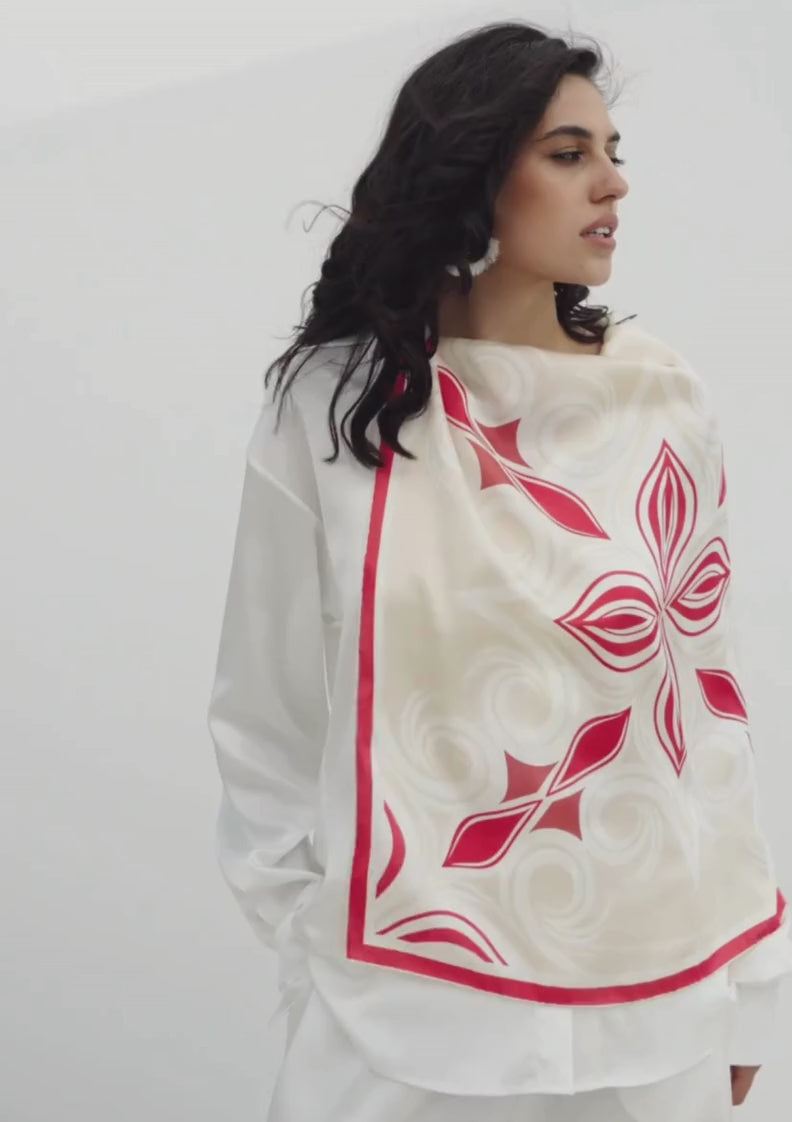 Sciarpa di seta - Ukrainian black wheat