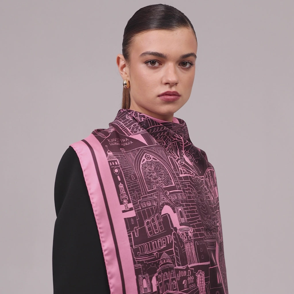 Foulard en soie - Blé noir ukrainien