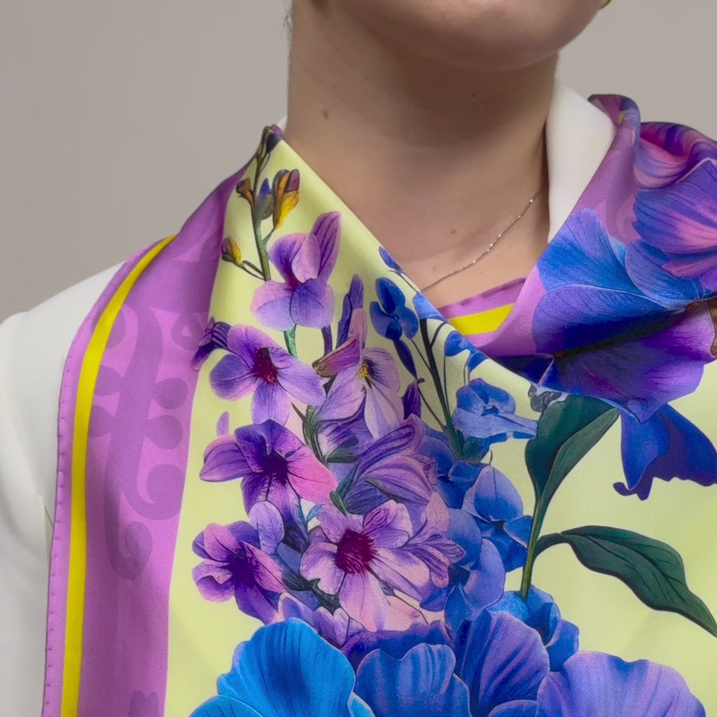 Шовкова хустина - Фіалки