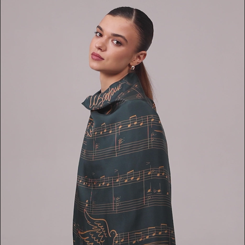 Sciarpa di seta - Ukrainian black wheat