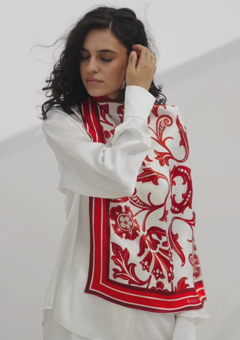 Silk scarf - Maiolica