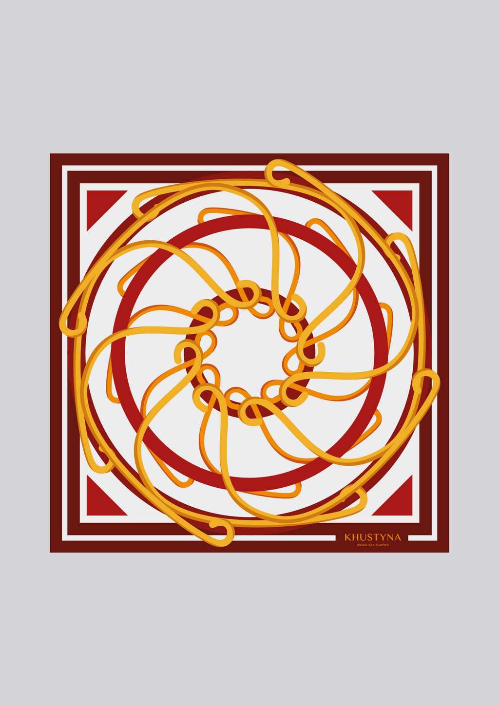 Seidenschal - Zirkulationsornament