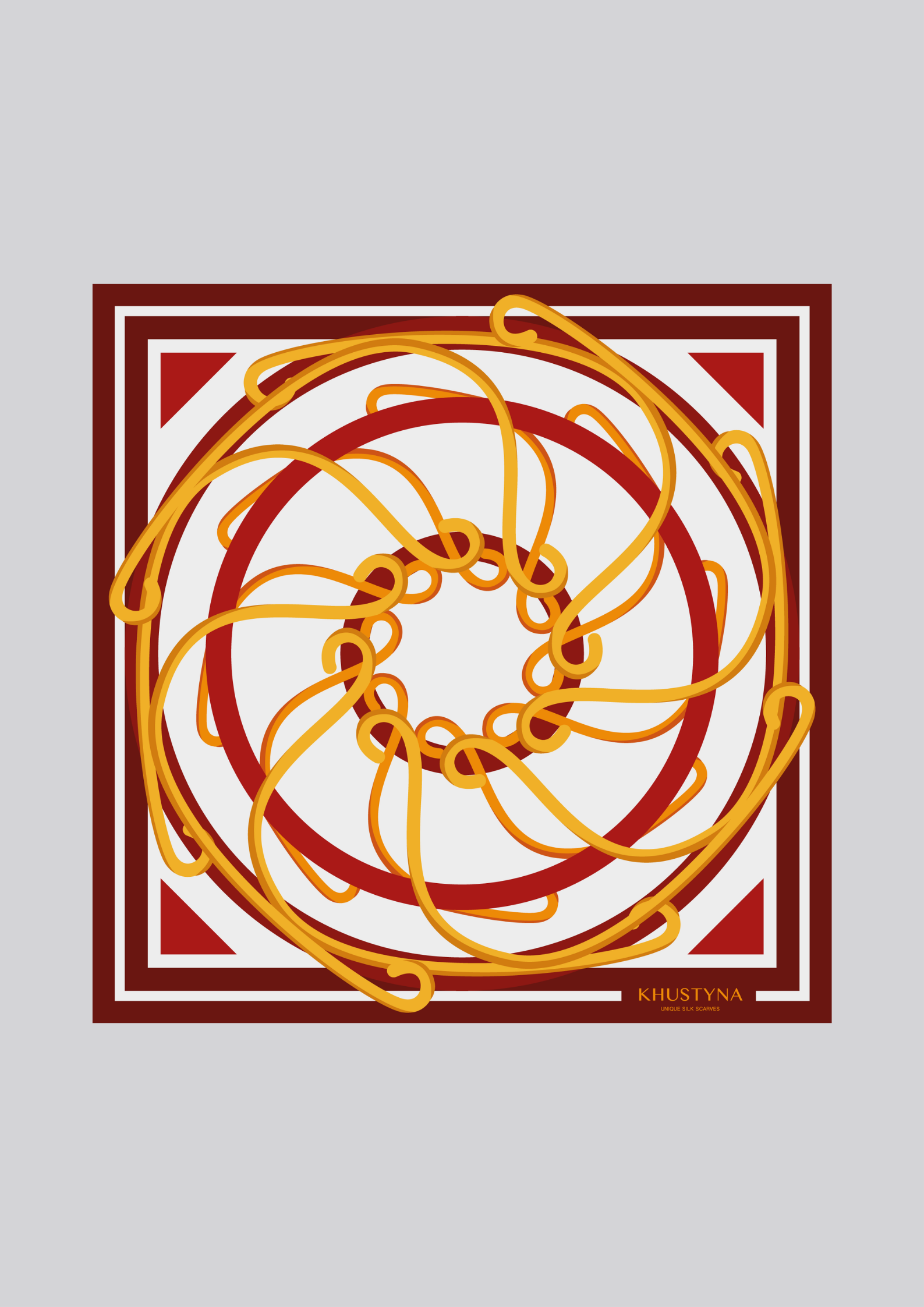 Seidenschal - Zirkulationsornament