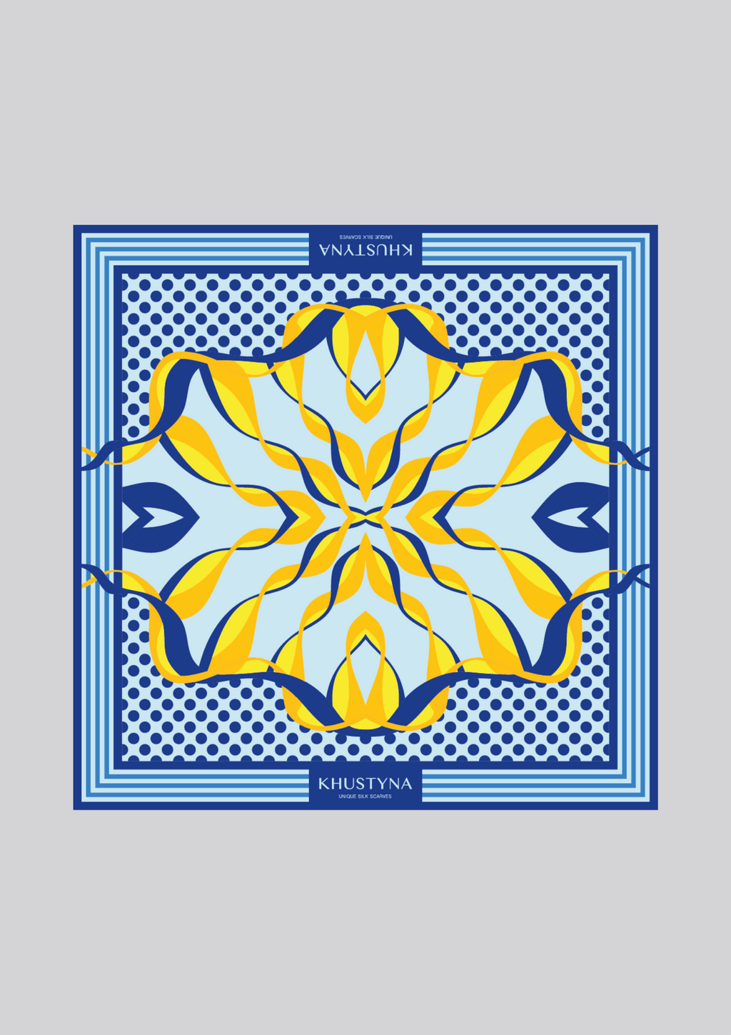 Шовкова хустина - Ukrainian bumblebee blue