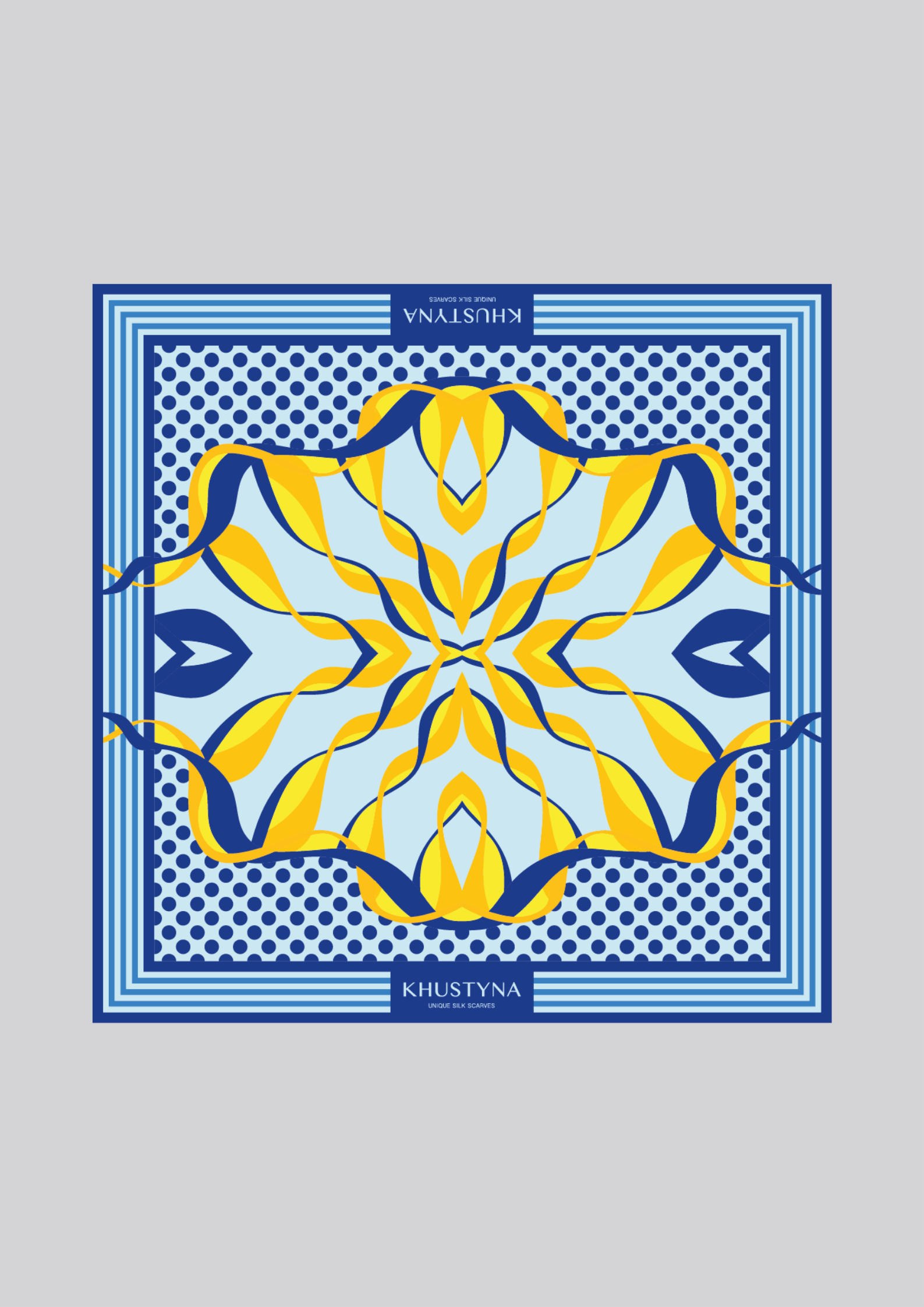 Шовкова хустина - Ukrainian bumblebee blue