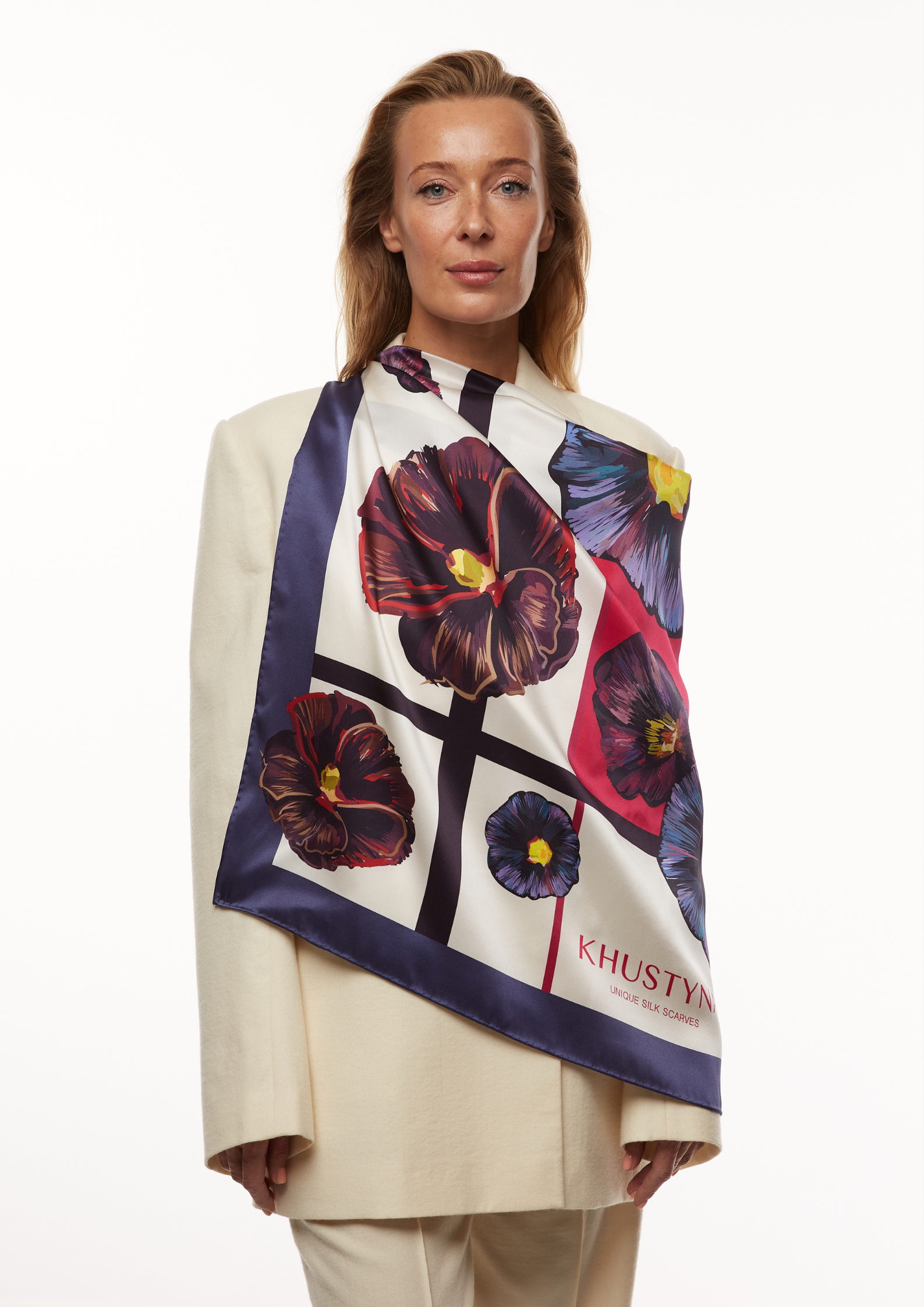 Шовкова хустина - Ukrainian flowers