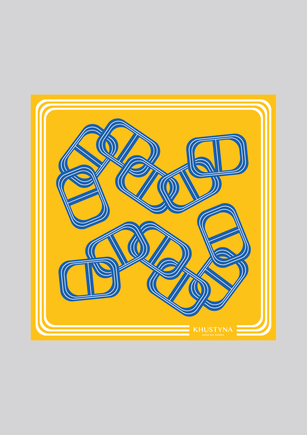 Шовкова хустина - Yellow & blue art