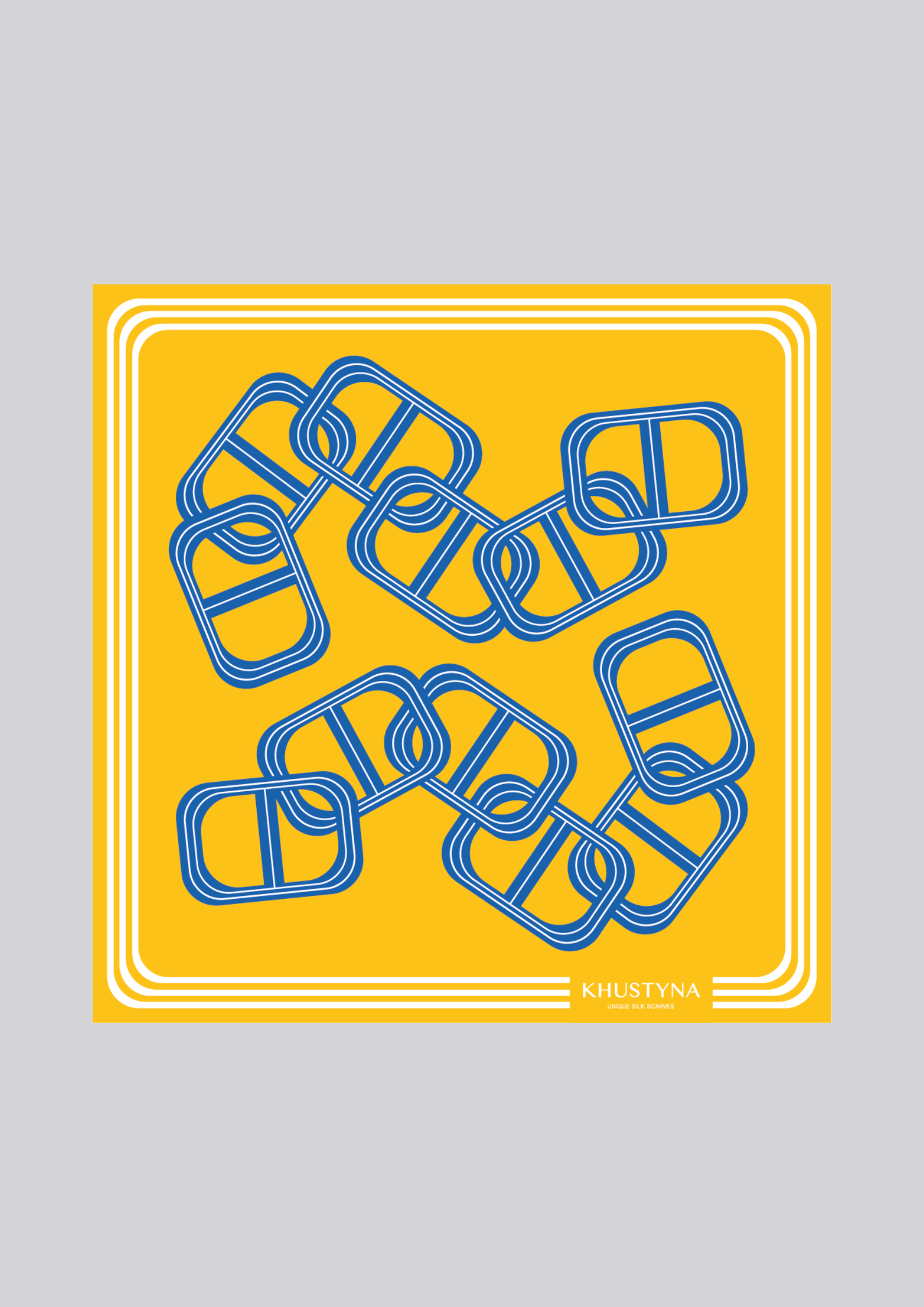 Шовкова хустина - Yellow & blue art