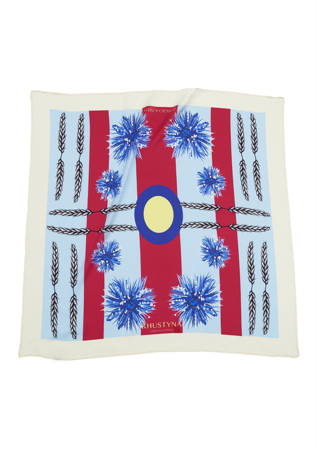 Шовкова хустина - Ukrainian cornflowers