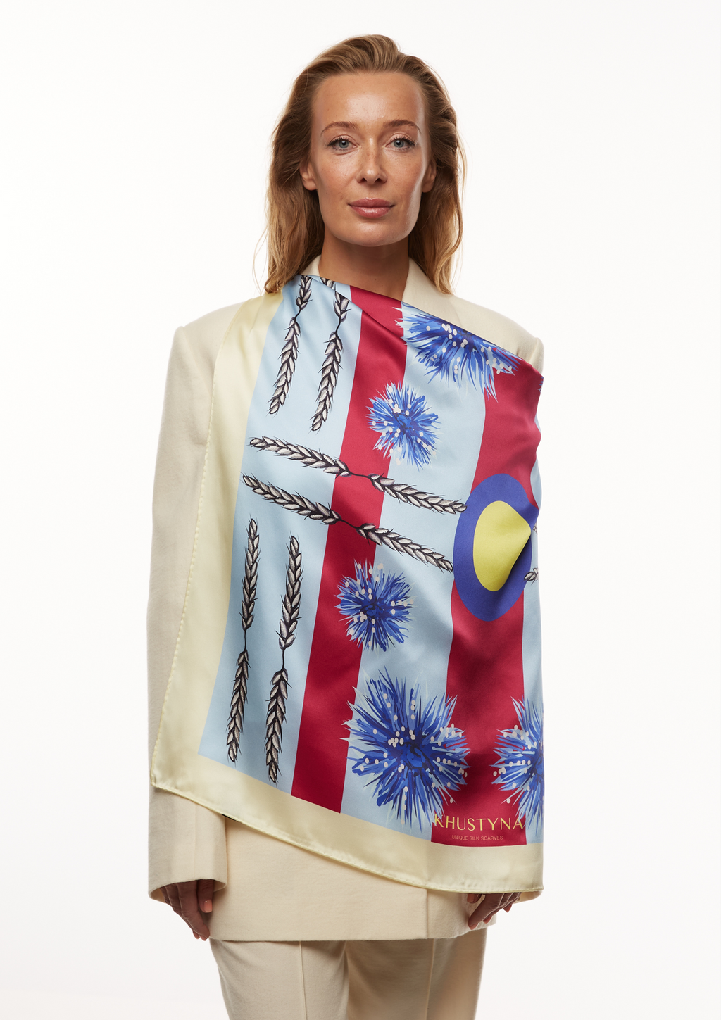 Шовкова хустина - Ukrainian cornflowers