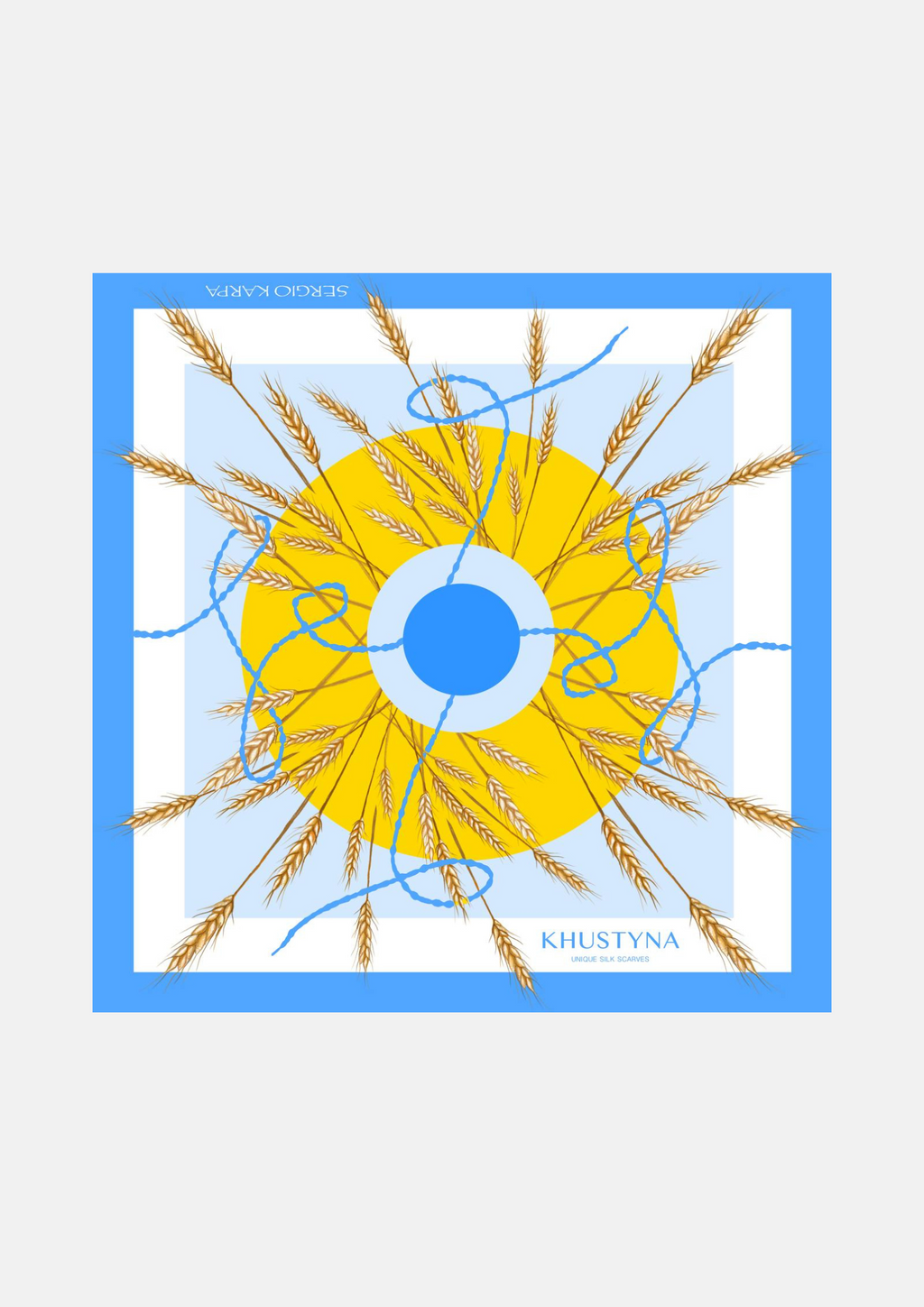 Sciarpa di seta - Ukrainian wheat